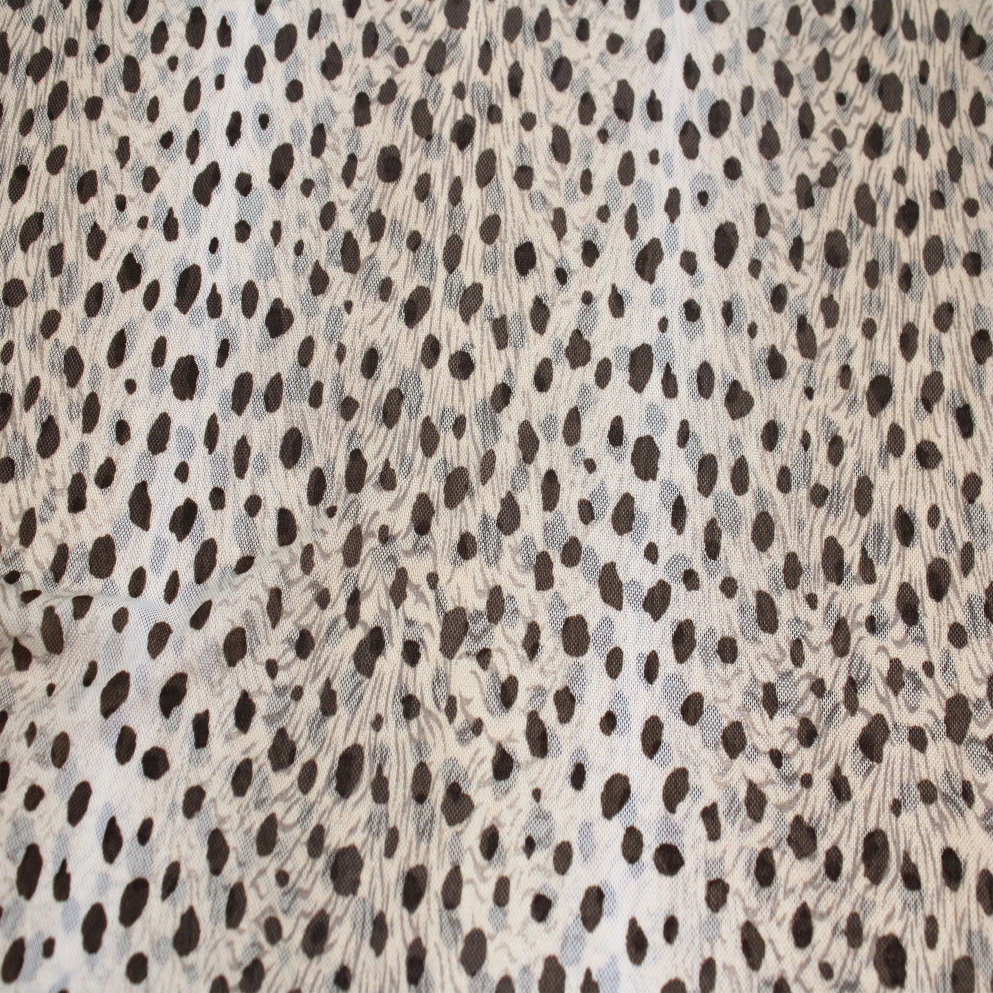 P-1867-453-SAND-MOCHA - PRINTED POLY POWER MESH 92%POLY 8%SPANDEX
