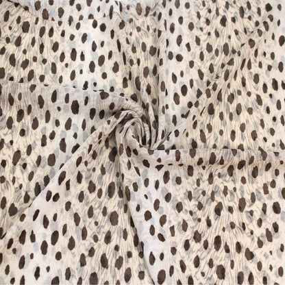 P-1867-453-SAND-MOCHA - PRINTED POLY POWER MESH 92%POLY 8%SPANDEX