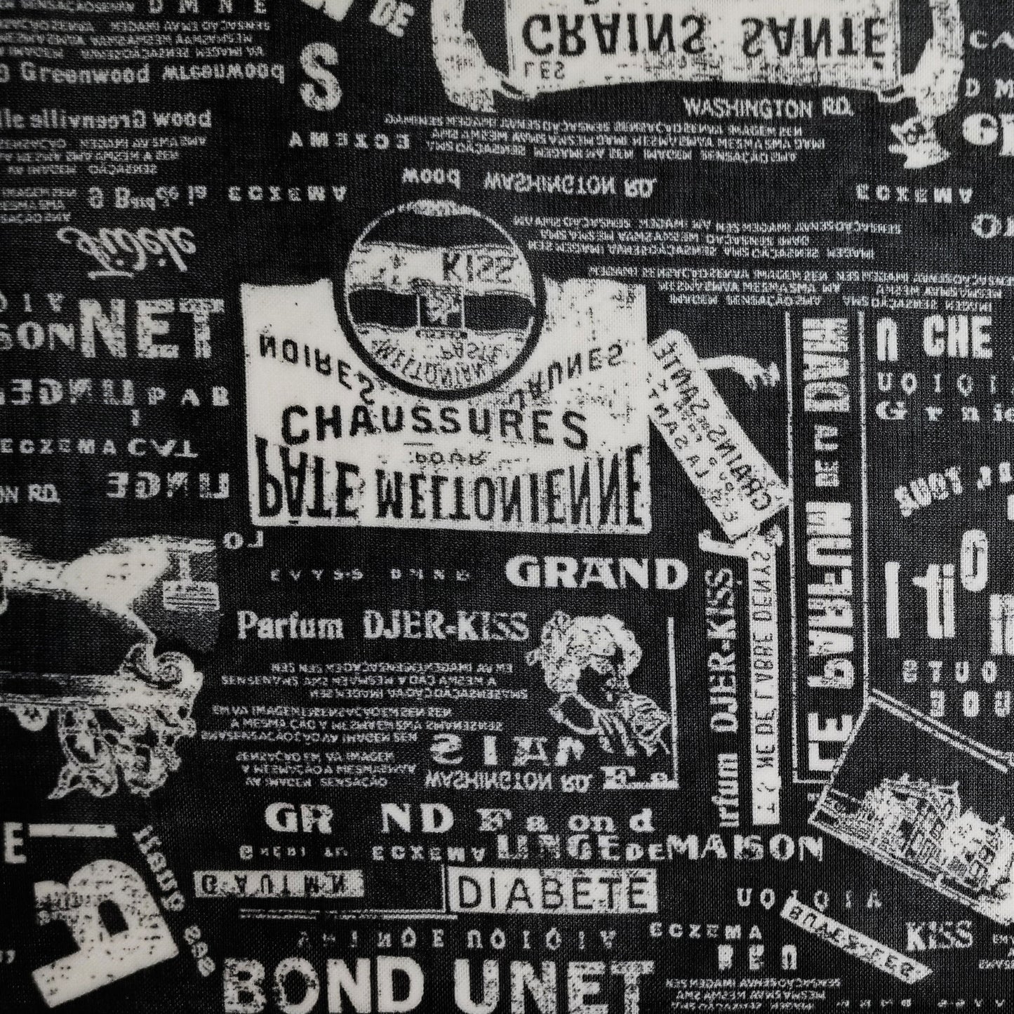 P-1879-453-BLACK-OFF-WHITE - PRINTED POLY POWER MESH 92%POLY 8%SPANDEX