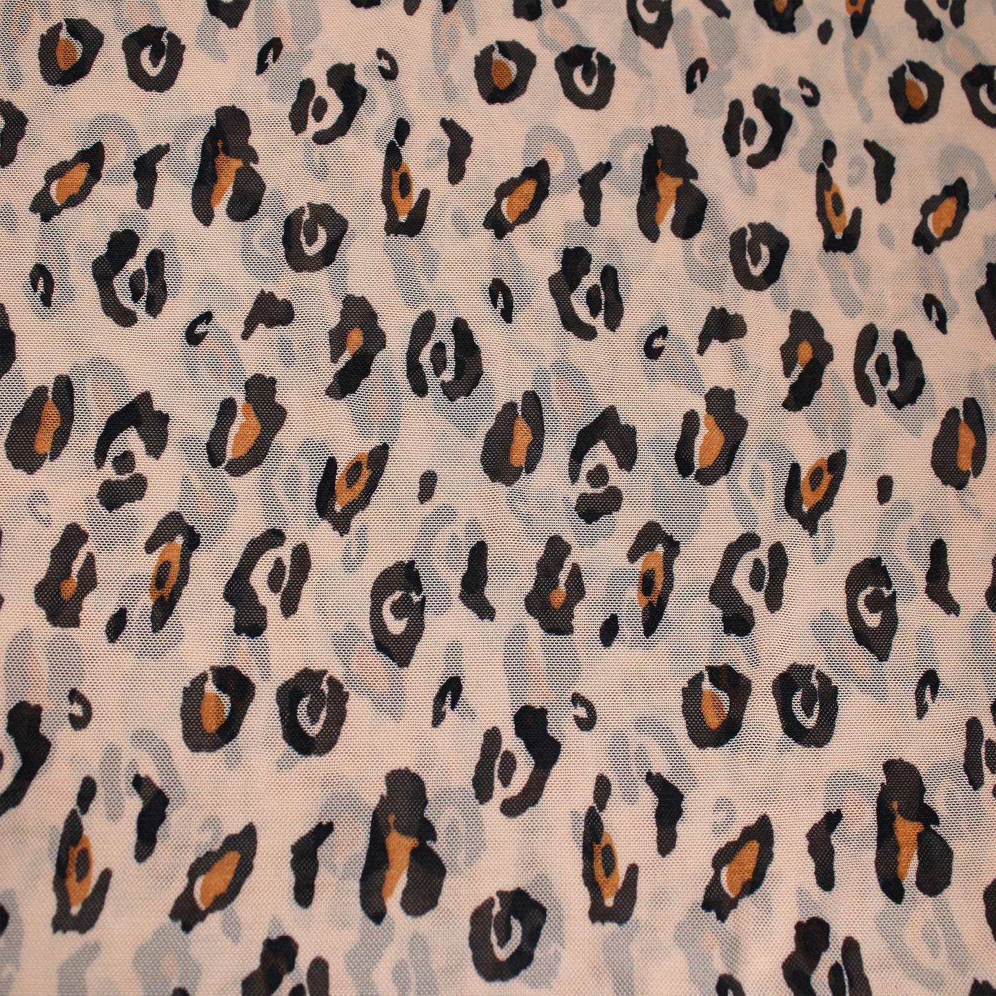 P-1880-453-CAMEL-HAZEL - PRINTED POLY POWER MESH 92%POLY 8%SPANDEX