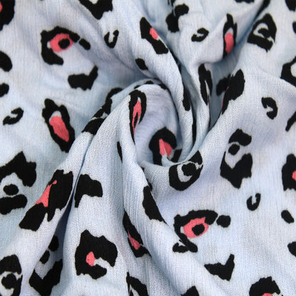 P-1880-636-ASH-BLUE-ROSE PRINTED CREPON 100% RAYON CREPON