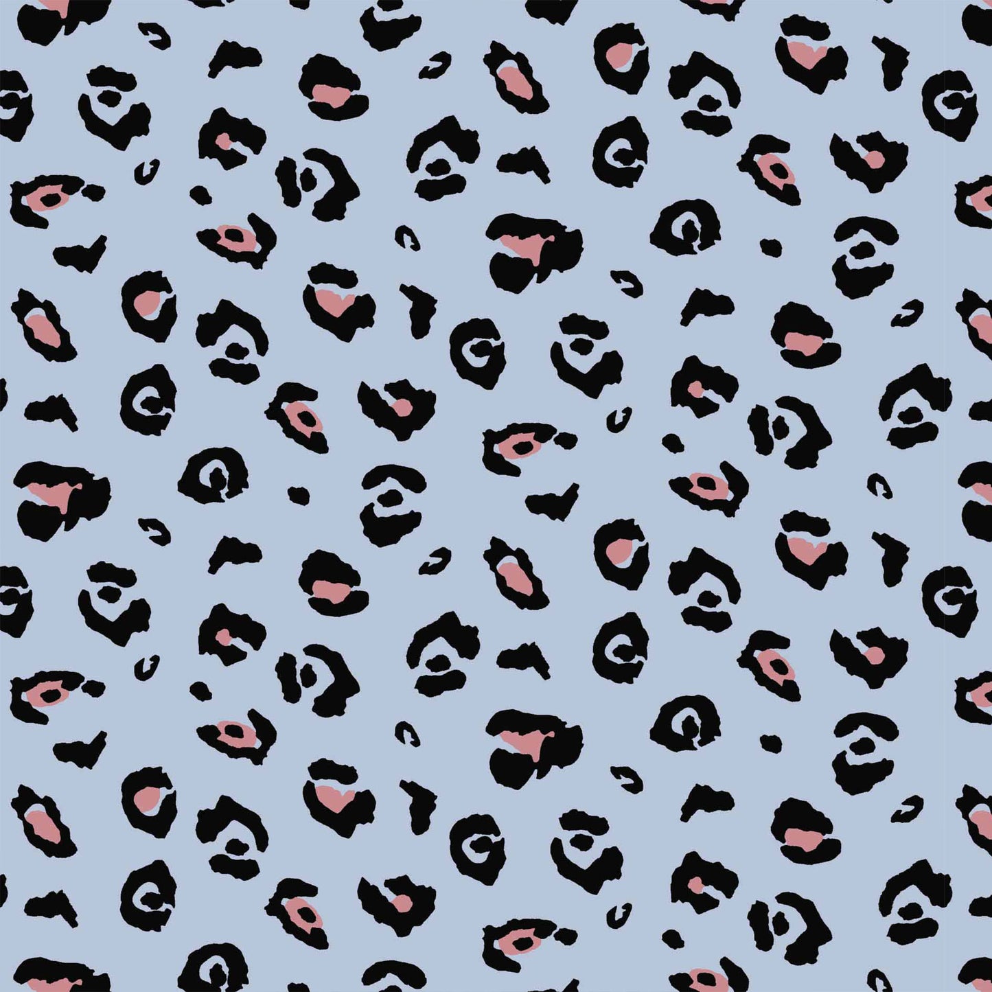 P-1880-792-ASH-BLUE-ROSE - PRINTED T/C SLUB 2X1 RIB 63% POLY 34% CTN 3% SPANDEX