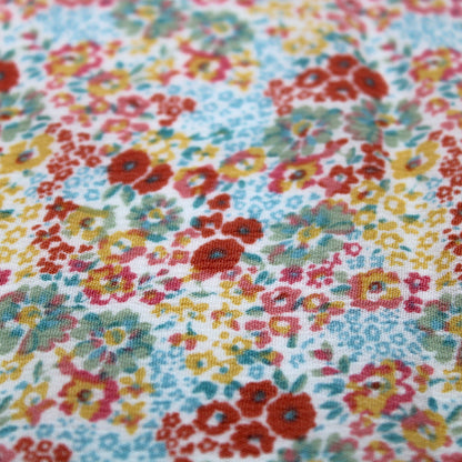 P-1888-636-OFF-WHITE-ORANGE - PRINTED CREPON 100% RAYON CREPON