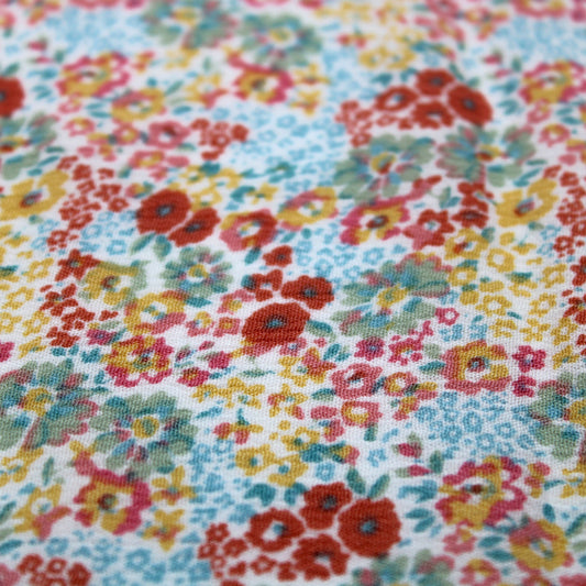 P-1888-636-OFF-WHITE-ORANGE - PRINTED CREPON 100% RAYON CREPON