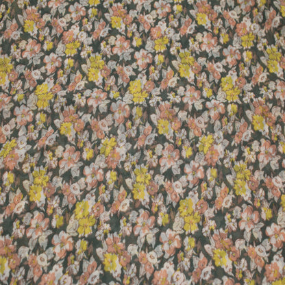 P-1892-453-ARMY-GREEN-PEACH - PRINTED POLY POWER MESH 92%POLY 8%SPANDEX