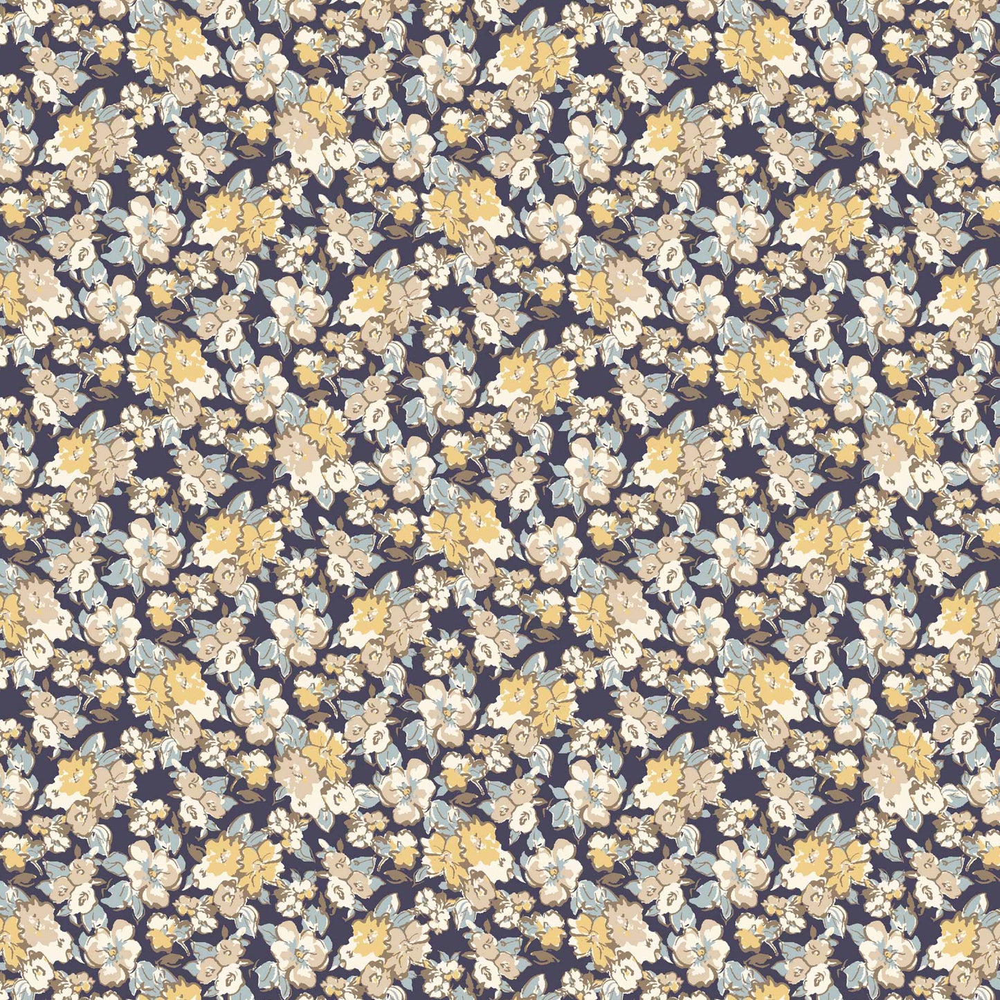 P-1892-453-ULTRAMARINE-BANANA - PRINTED POLY POWER MESH 92%POLY 8%SPANDEX