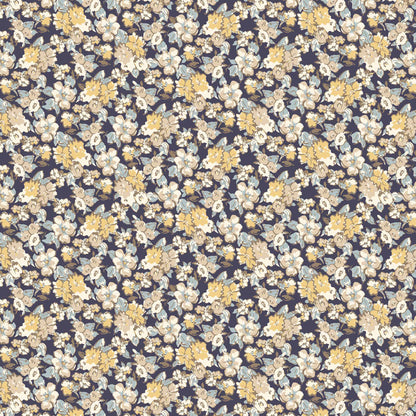P-1892-453-ULTRAMARINE-BANANA - PRINTED POLY POWER MESH 92%POLY 8%SPANDEX