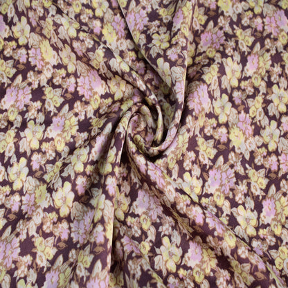 P-1892-456-DUSTY-EGGPLANT-LILAC - PRINTED STRETCH SATIN 100% POLY
