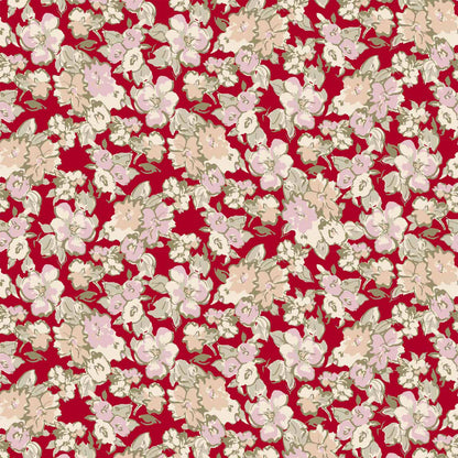 P-1892-636-RED-PALE-PEACH PRINTED CREPON 100% RAYON CREPON