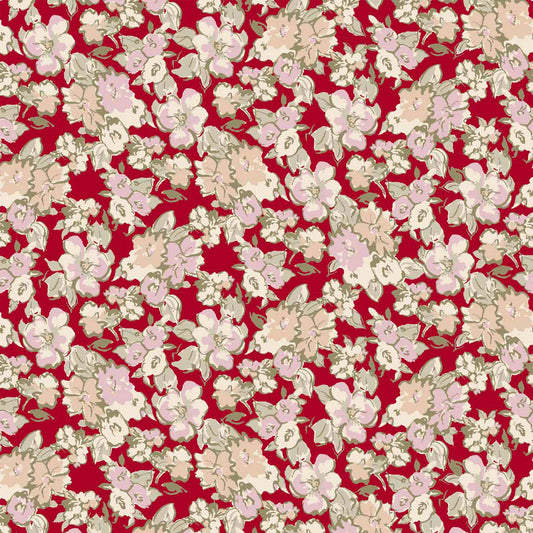 P-1892-636-RED-PALE-PEACH PRINTED CREPON 100% RAYON CREPON
