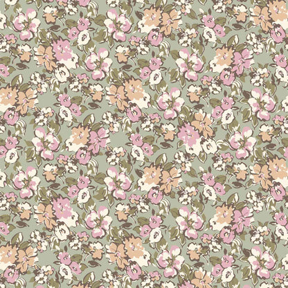 P-1892-636-SAGE-PINK PRINTED CREPON 100% RAYON CREPON