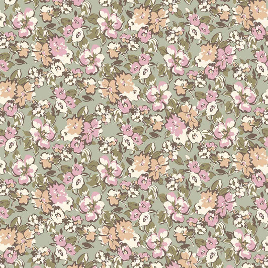 P-1892-636-SAGE-PINK PRINTED CREPON 100% RAYON CREPON