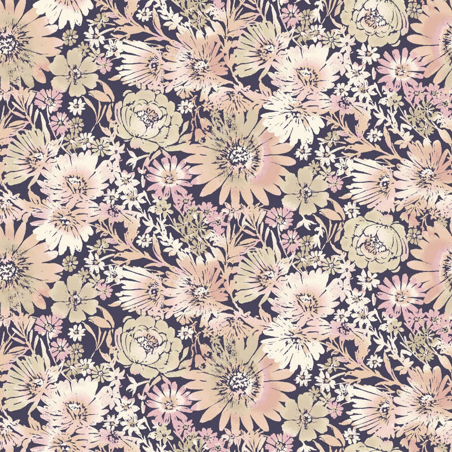 P-1893-453-INDIGO-PURPLE-PEACH - PRINTED POLY POWER MESH 92%POLY 8%SPANDEX