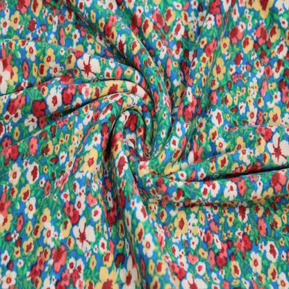 P-1894-400-TEAL-YELLOW - PRINTED PRS 87% POLY 10% RAYON 3% SPANDEX
