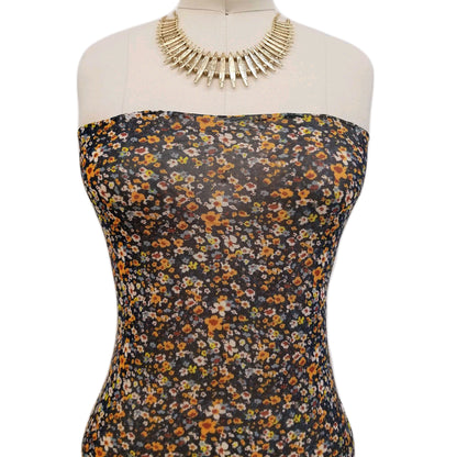 P-1894-453-NAVY-MANGO - PRINTED POLY POWER MESH 92%POLY 8%SPANDEX