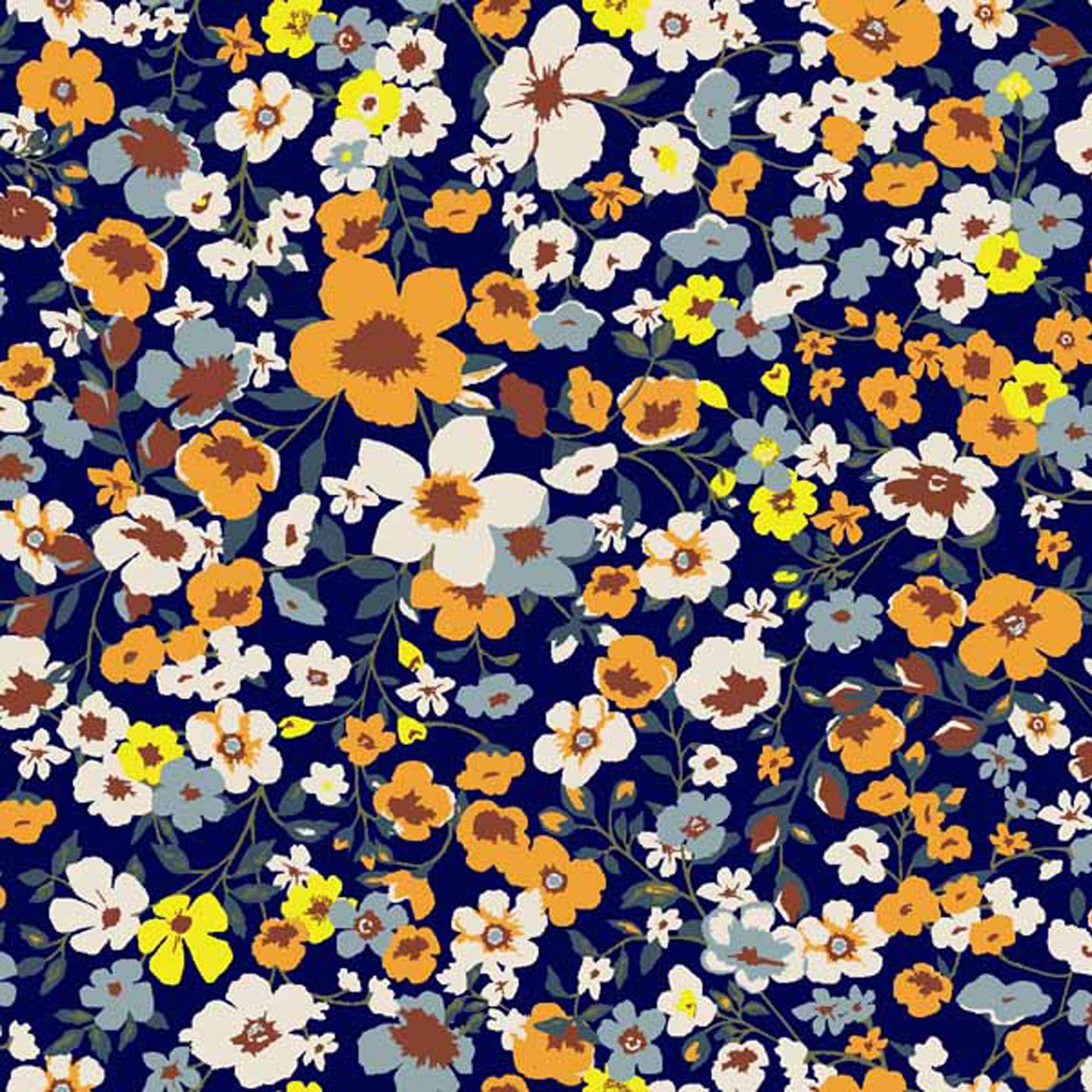 P-1894-453-NAVY-MANGO - PRINTED POLY POWER MESH 92%POLY 8%SPANDEX