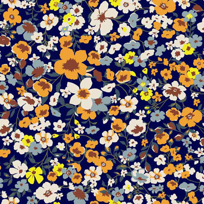P-1894-453-NAVY-MANGO - PRINTED POLY POWER MESH 92%POLY 8%SPANDEX