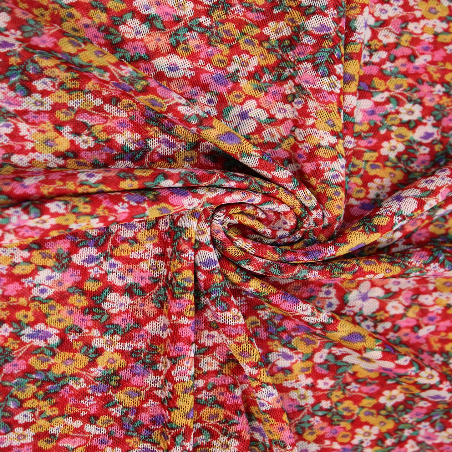 P-1894-453-RED-GOLD - PRINTED POLY POWER MESH 92%POLY 8%SPANDEX
