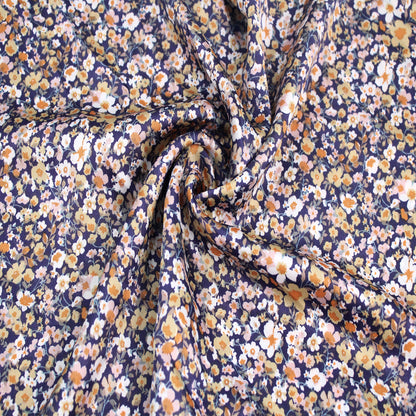 P-1894-456-INDIGO-PURPLE-WHEAT - PRINTED STRETCH SATIN 100% POLY