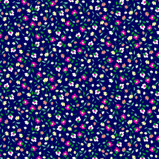 P-1898-453-NAVY-FUCHSIA - PRINTED POLY POWER MESH 92%POLY 8%SPANDEX