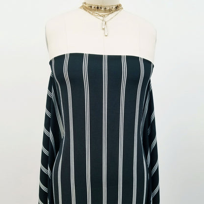 P-190-586-BLACK-OFFWHITE - PRINTED CREPE CHIFFON 97% POLY 3% SPANDEX
