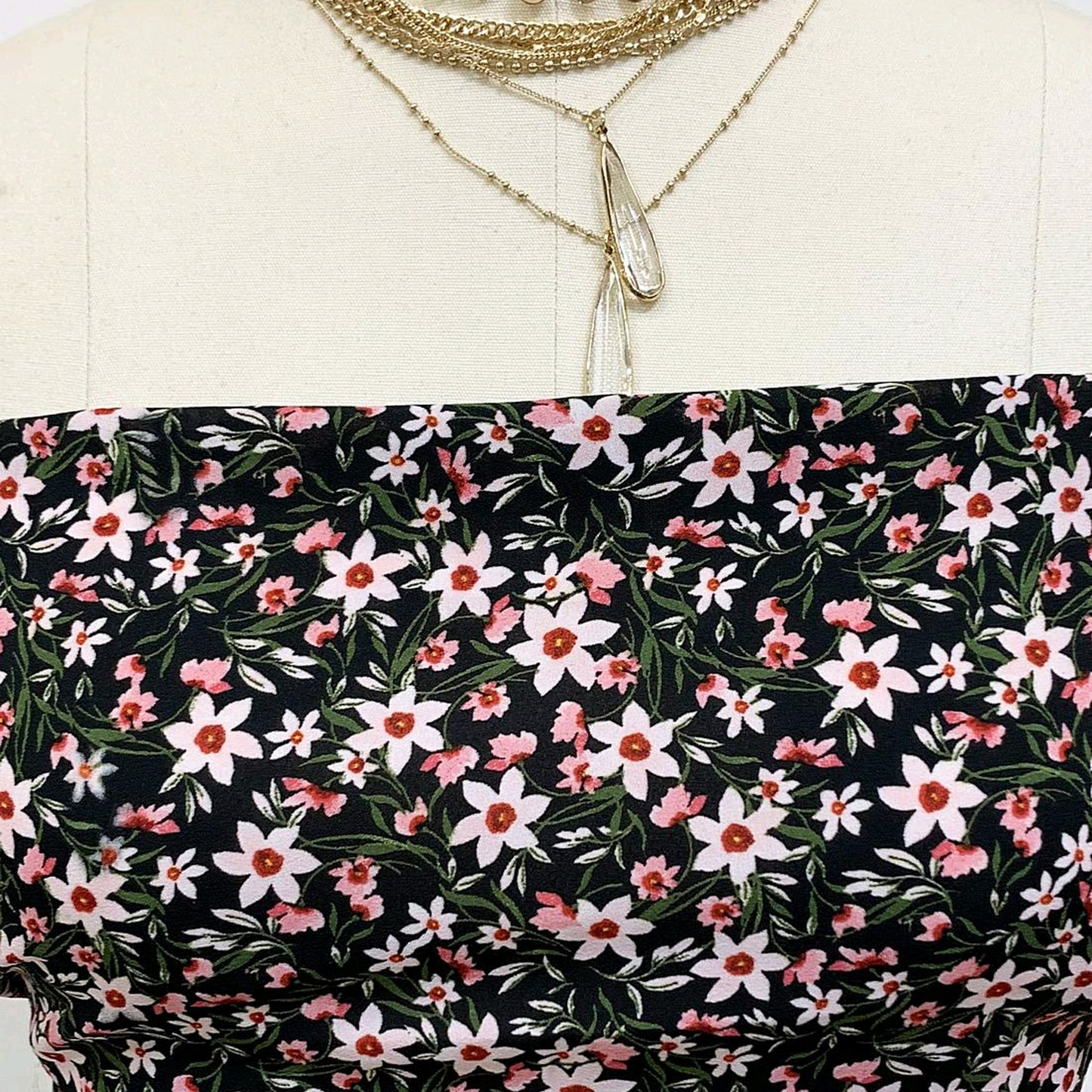 P-1901-504-BLACK-PINK - PRINTED WOOL DOBBY 100% POLYESTER