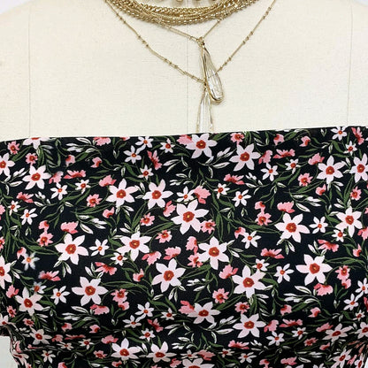 P-1901-504-BLACK-PINK - PRINTED WOOL DOBBY 100% POLYESTER