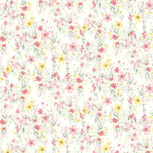 P-1902-504-OFF-WHITE-BLUSH - PRINTED WOOL DOBBY 100% POLYESTER