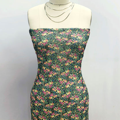 P-1905-453-BLACK-FUCHSIA - PRINTED POLY POWER MESH 92%POLY 8%SPANDEX