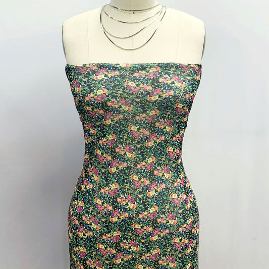 P-1905-453-BLACK-FUCHSIA - PRINTED POLY POWER MESH 92%POLY 8%SPANDEX