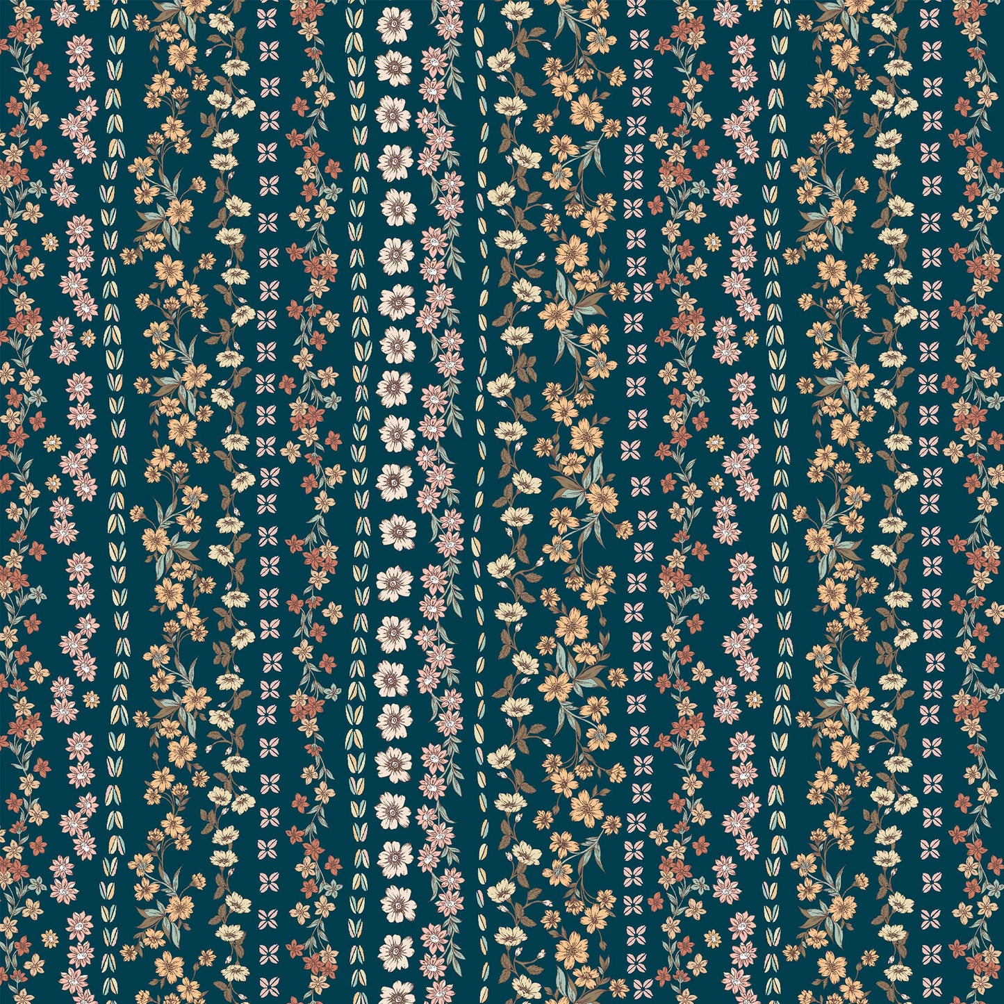 P-1909-698-TEAL-GINGER - PRINTED RAYON CHALLIS 100% RAYON CHALLIS