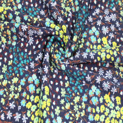 P-1912-400-NAVY-TURQUOISE - PRINTED PRS 87% POLY 10% RAYON 3% SPANDEX