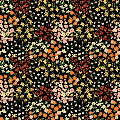 P-1912-698-BLACK-RED - PRINTED RAYON CHALLIS 100% RAYON CHALLIS