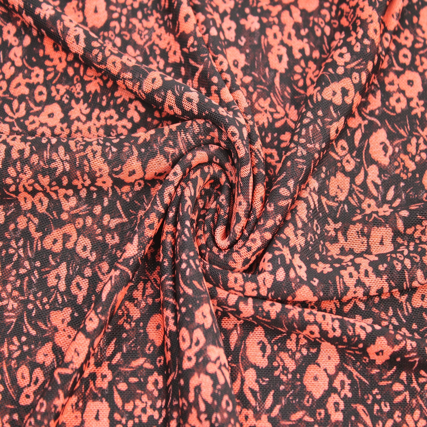 P-1914-453-BLACK-PERSIMMON - PRINTED POLY POWER MESH 92%POLY 8%SPANDEX