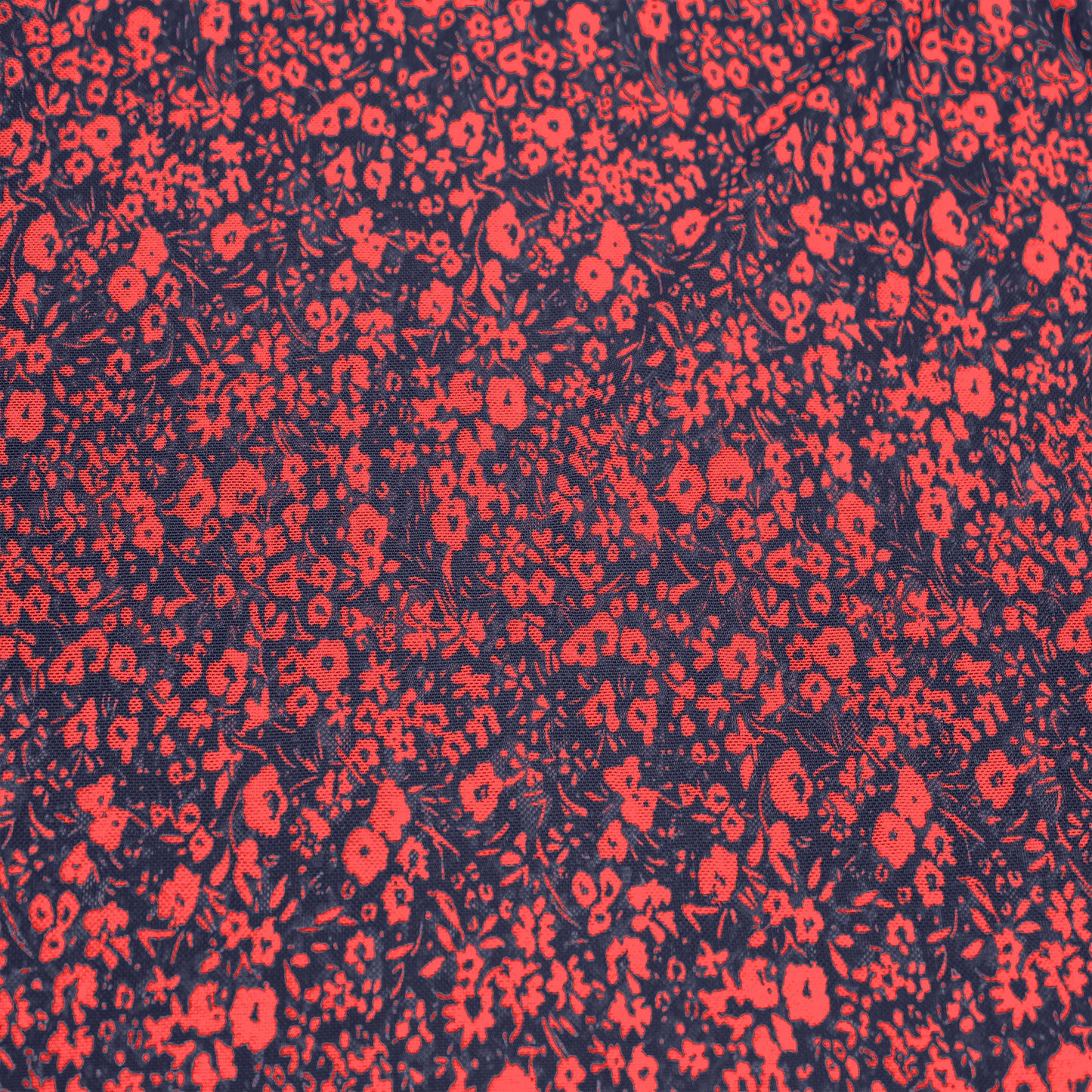 P-1914-453-NAVY-FIERY-RED - PRINTED POLY POWER MESH 92%POLY 8%SPANDEX