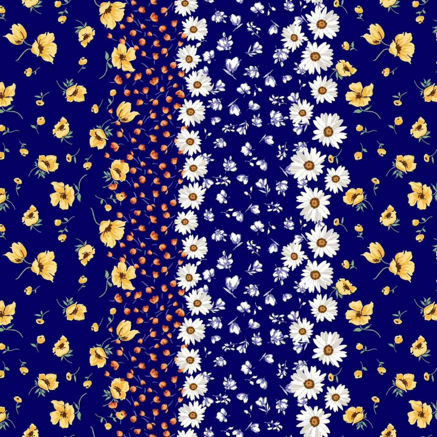 P-1916-453-NAVY-YELLOW - PRINTED POLY POWER MESH 92%POLY 8%SPANDEX