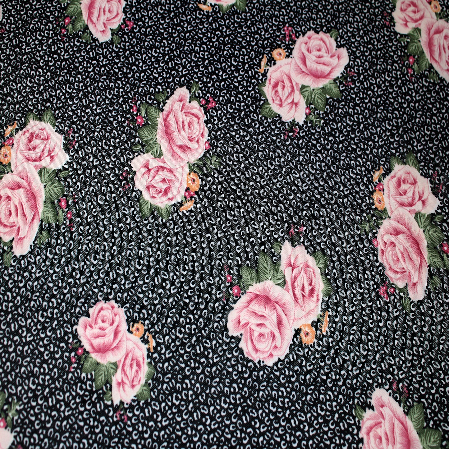 P-1921-453-BLACK-DUSTY-PINK - PRINTED POLY POWER MESH 92%POLY 8%SPANDEX