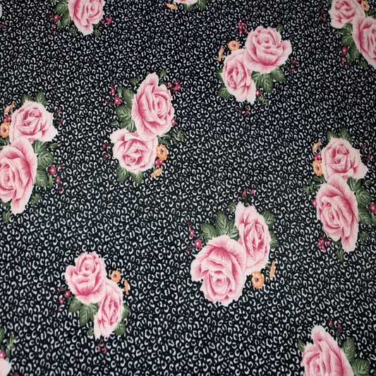 P-1921-453-BLACK-DUSTY-PINK - PRINTED POLY POWER MESH 92%POLY 8%SPANDEX