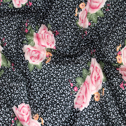 P-1921-453-BLACK-DUSTY-PINK - PRINTED POLY POWER MESH 92%POLY 8%SPANDEX