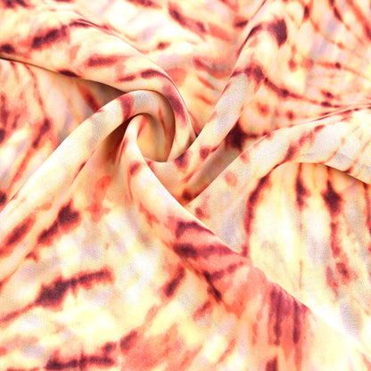 P-1925-501-BANANA-ORANGE - PRINTED 100% POLYESTER HI MULTI CHIFFON WASH