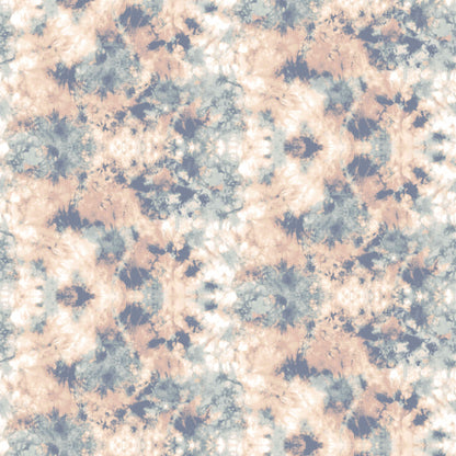 P-1928-776-SAGE-PALE-PEACH - PRINTED TIE DYE WAFFLE NON-BRUSHED 96% POLY 4% SPANDEX