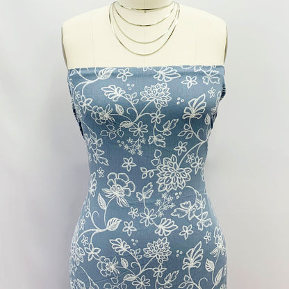 P-1933-636-BLUE-STONE-ECRU-PRINTED-CREPON-100%-RAYON-CREPON