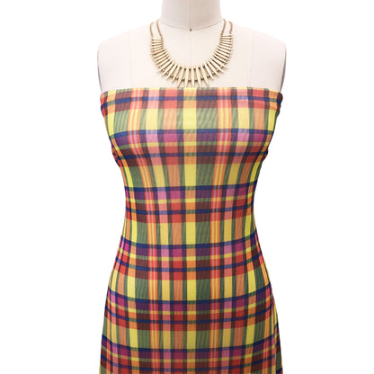 P-1935-453-BUTTERCUP-FUCHSIA - PRINTED POLY POWER MESH 92%POLY 8%SPANDEX