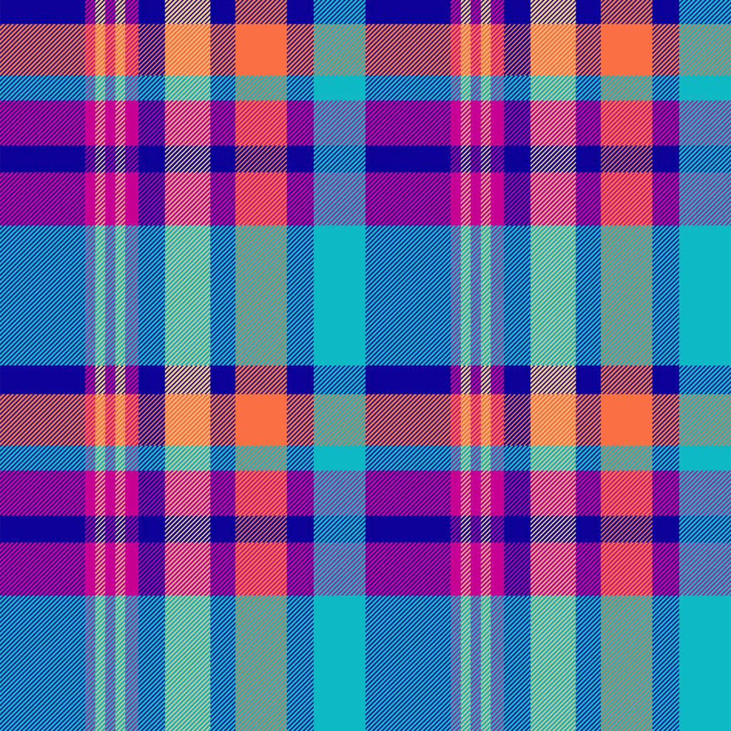 P-1935-453-TURQUOISE-ORANGE - PRINTED POLY POWER MESH 92%POLY 8%SPANDEX