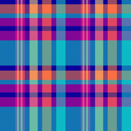 P-1935-453-TURQUOISE-ORANGE - PRINTED POLY POWER MESH 92%POLY 8%SPANDEX