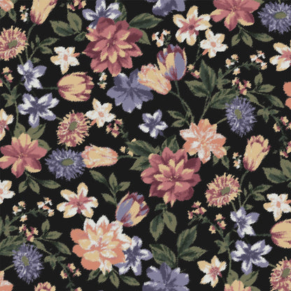 P-1940-798-HC-BLACK-DUSTY-LAVENDER - PRINTED PRS HACCI BRSHED 68% POLY 28% RAYON 4% SPAN