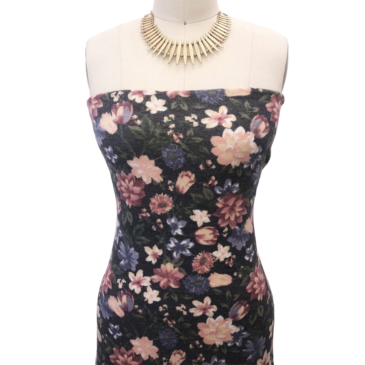 P-1940-798-HC-BLACK-DUSTY-LAVENDER - PRINTED PRS HACCI BRSHED 68% POLY 28% RAYON 4% SPAN