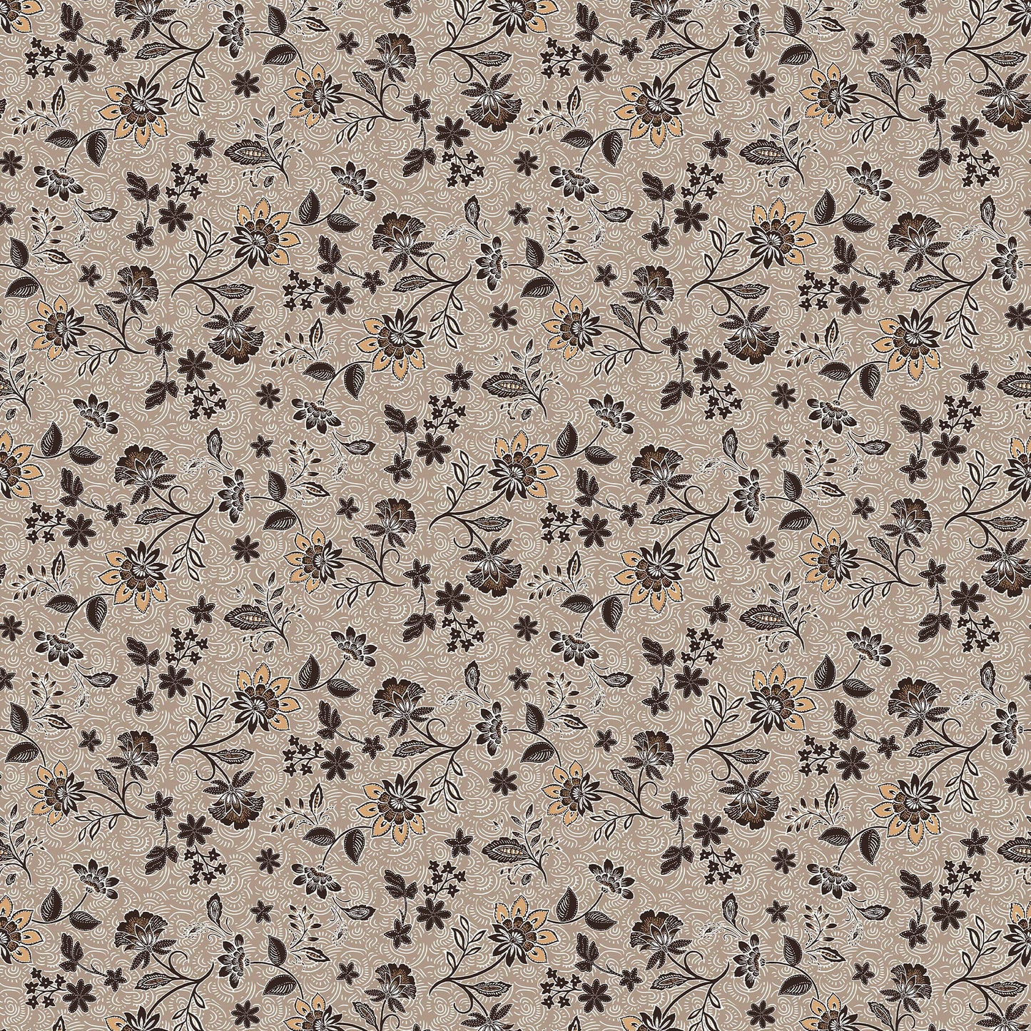 P-1946-636-LATTE-MANGO PRINTED CREPON 100% RAYON CREPON