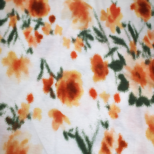 P-1948-506-OFF-WHITE-PERSIMMON - PRINTED FRENCH TERRY 63%POLY  33%RAYON  4% SPANDEX