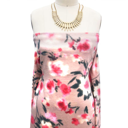 P-1948-506-ROSE-GOLD-PUNCH - PRINTED FRENCH TERRY 63%POLY  33%RAYON  4% SPANDEX